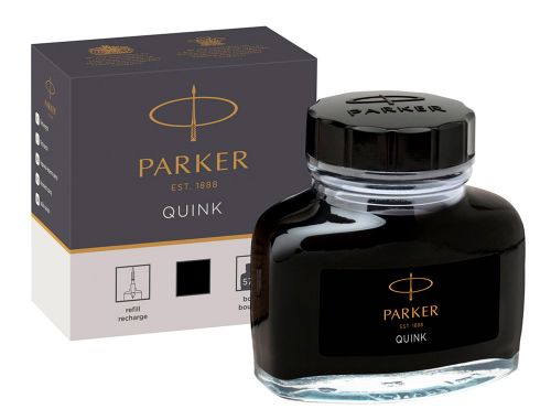 Tinta parker quink preta frasco 57 ml , Parker , 8030 , 3501179503752
